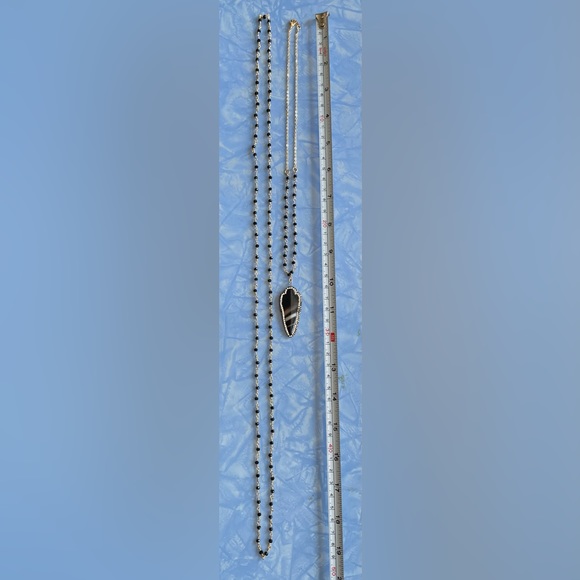 Black crystal and glass rhinestone statement set - Picture 6 of 6